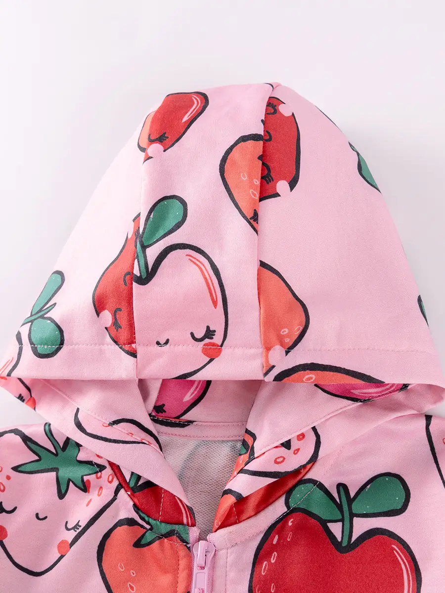 Source Factory Girls Sweatshirt Wholesale Autumn Cartoon Long Sleeve Children's Top Zippered Hooded Sweatshirt