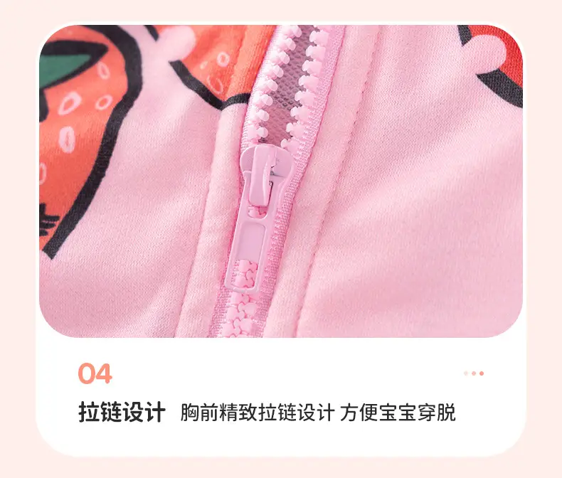 Source Factory Girls Sweatshirt Wholesale Autumn Cartoon Long Sleeve Children's Top Zippered Hooded Sweatshirt — feature 12