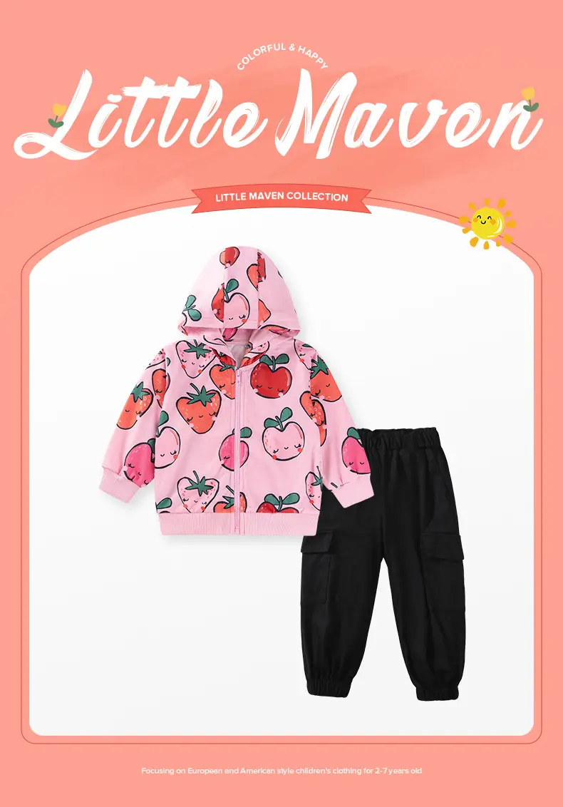 Source Factory Girls Sweatshirt Wholesale Autumn Cartoon Long Sleeve Children's Top Zippered Hooded Sweatshirt — feature 2