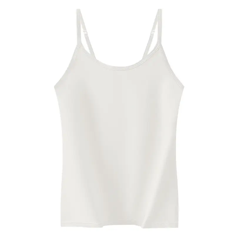 Xinjiang Long-Staple Cotton Spaghetti Strap Camisole Women's 2025 Summer New Adjustable Shoulder Strap High Elastic Round Neck Bottoming Shirt