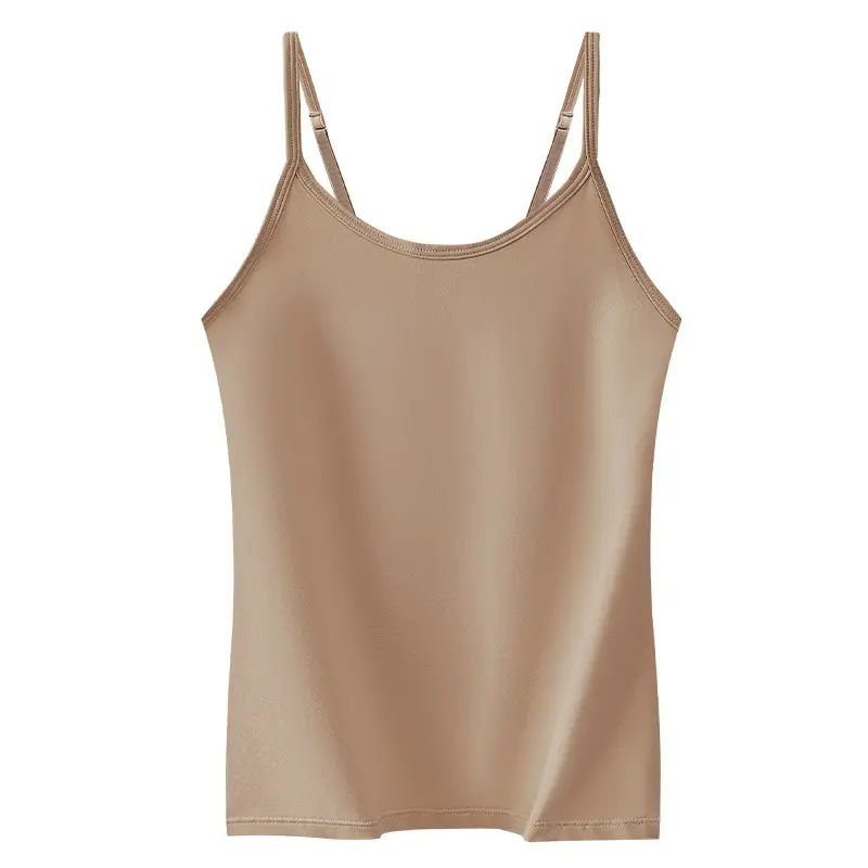 Xinjiang Long-Staple Cotton Spaghetti Strap Camisole Women's 2025 Summer New Adjustable Shoulder Strap High Elastic Round Neck Bottoming Shirt