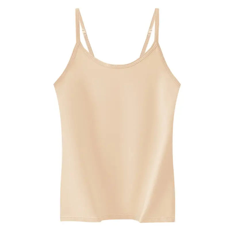 Xinjiang Long-Staple Cotton Spaghetti Strap Camisole Women's 2025 Summer New Adjustable Shoulder Strap High Elastic Round Neck Bottoming Shirt