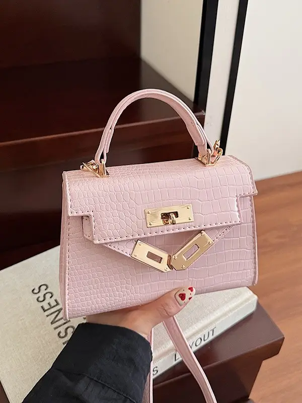 Women's 2025 Croc Leather Shoulder Crossbody Bag - Image 8