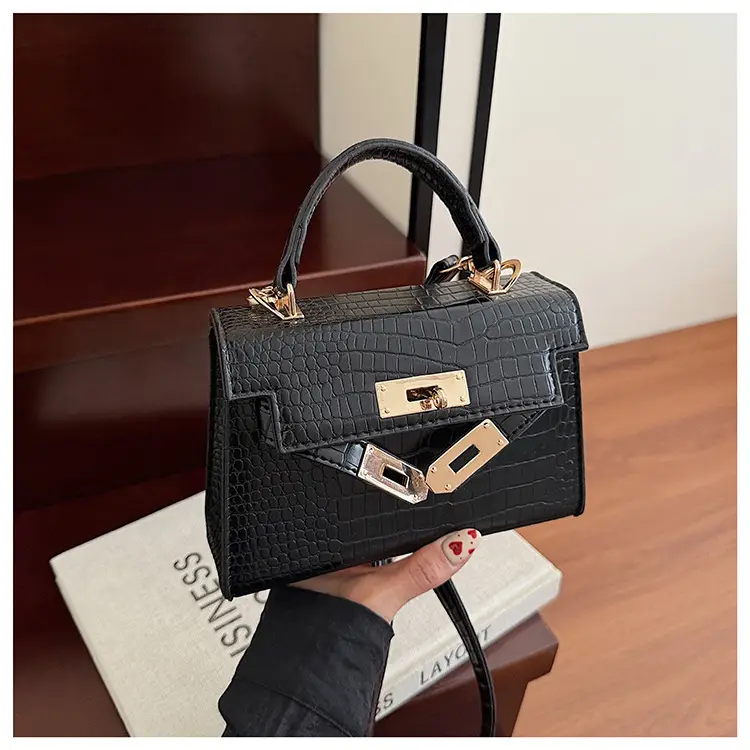 Women's 2025 Croc Leather Shoulder Crossbody Bag — feature 34