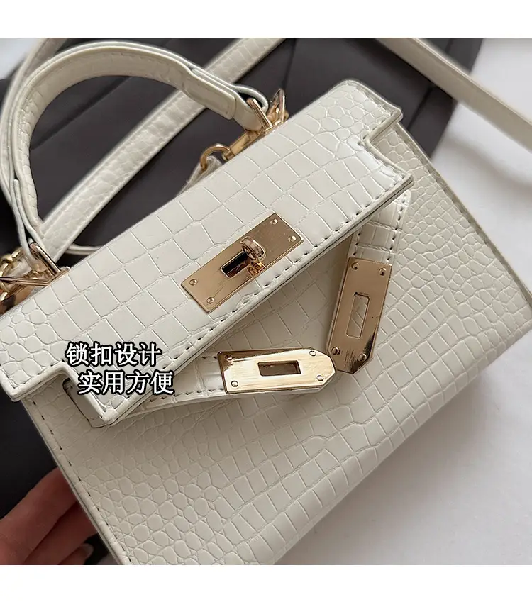 Women's 2025 Croc Leather Shoulder Crossbody Bag — feature 5