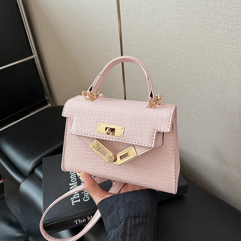 Women's 2025 Croc Leather Shoulder Crossbody Bag - Image 3
