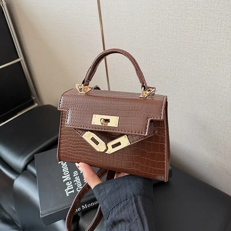 Women's 2025 Croc Leather Shoulder Crossbody Bag - Image 4