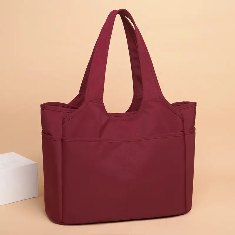 2026 Women's Multi-Pocket Oxford Handbag Purple - Image 7