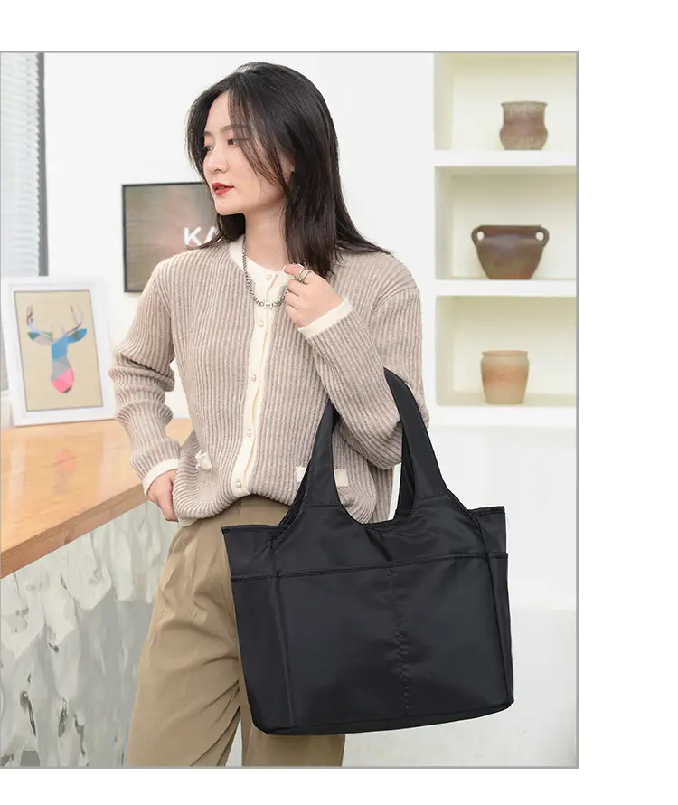 2026 Women's Multi-Pocket Oxford Handbag Purple — feature 21