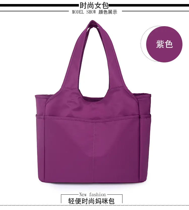 2026 Women's Multi-Pocket Oxford Handbag Purple — feature 27