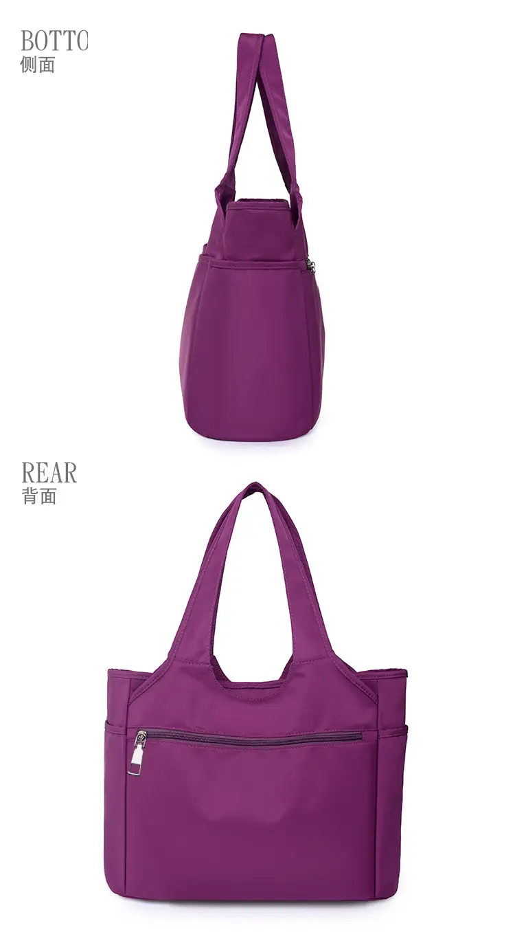2026 Women's Multi-Pocket Oxford Handbag Purple — feature 32