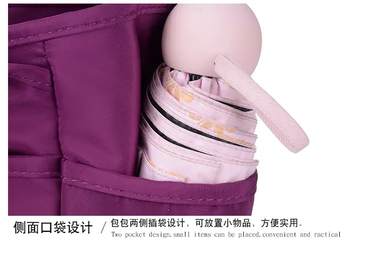 2026 Women's Multi-Pocket Oxford Handbag Purple — feature 37