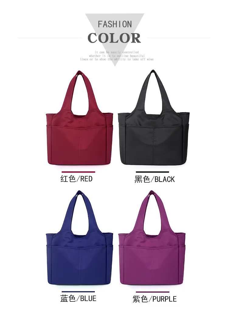 2026 Women's Multi-Pocket Oxford Handbag Purple — feature 4