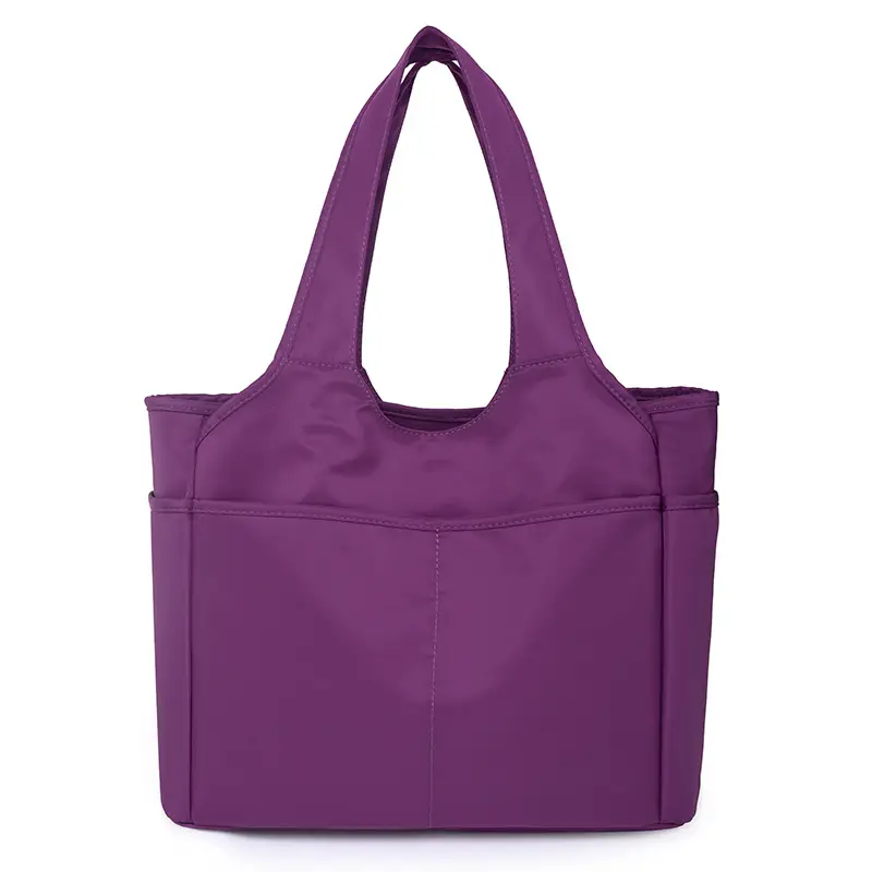 2026 Women's Multi-Pocket Oxford Handbag Purple - Image 2