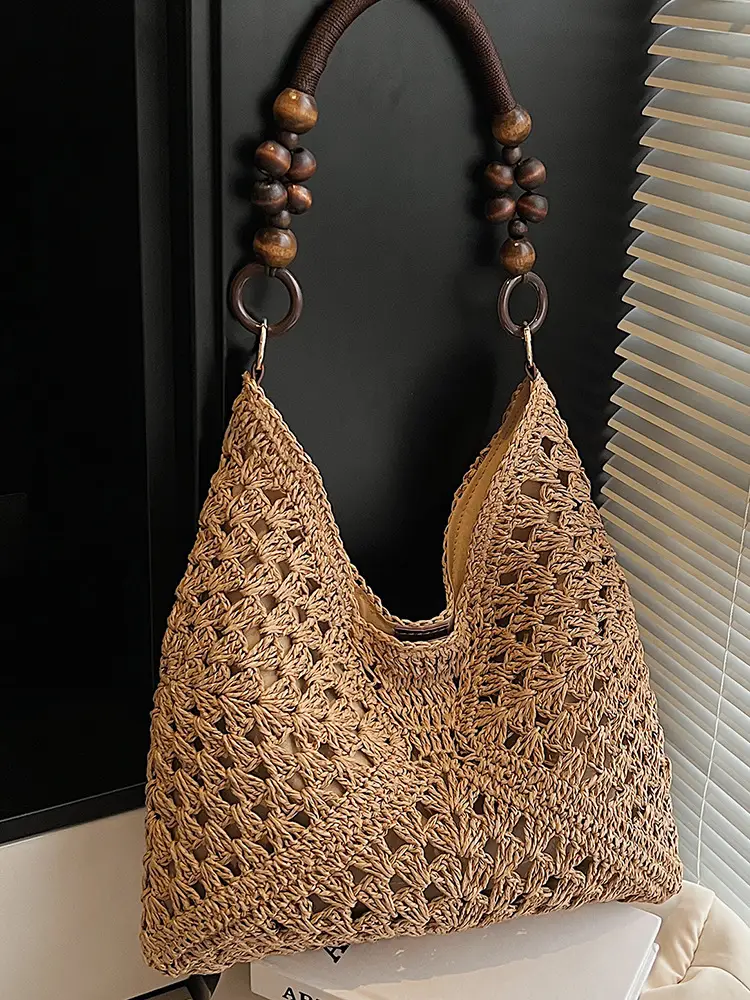 Women Straw Bag Large Capacity Summer Seaside Commuter - Image 8