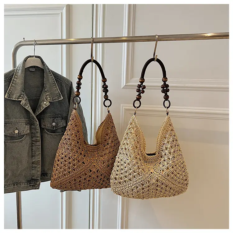 Women Straw Bag Large Capacity Summer Seaside Commuter — feature 12