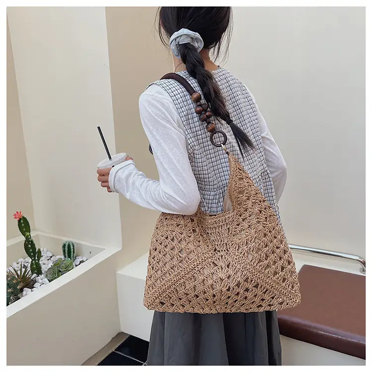 Women Straw Bag Large Capacity Summer Seaside Commuter — feature 13