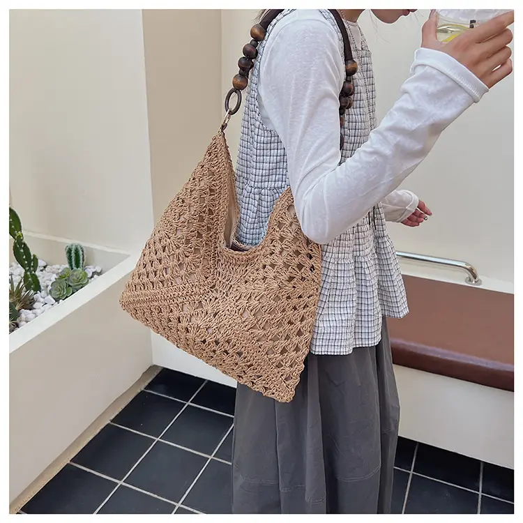 Women Straw Bag Large Capacity Summer Seaside Commuter — feature 14