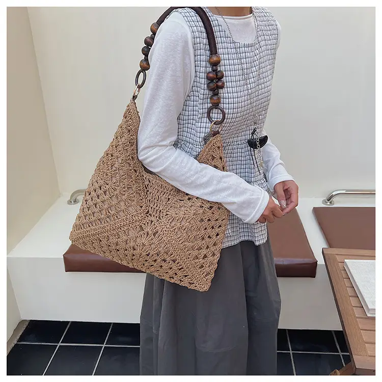 Women Straw Bag Large Capacity Summer Seaside Commuter — feature 16
