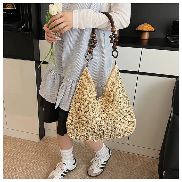 Women Straw Bag Large Capacity Summer Seaside Commuter — feature 18