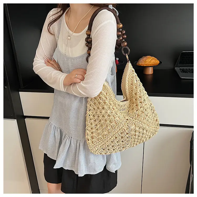 Women Straw Bag Large Capacity Summer Seaside Commuter — feature 20