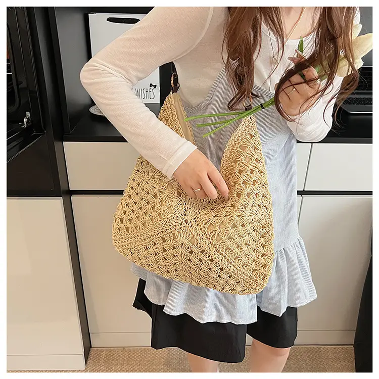 Women Straw Bag Large Capacity Summer Seaside Commuter — feature 22
