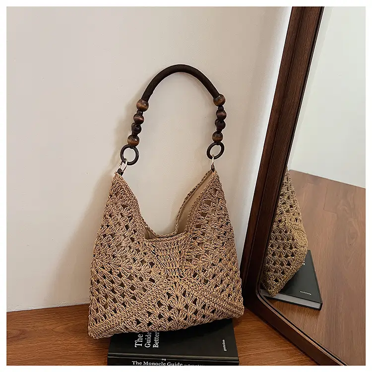 Women Straw Bag Large Capacity Summer Seaside Commuter — feature 23