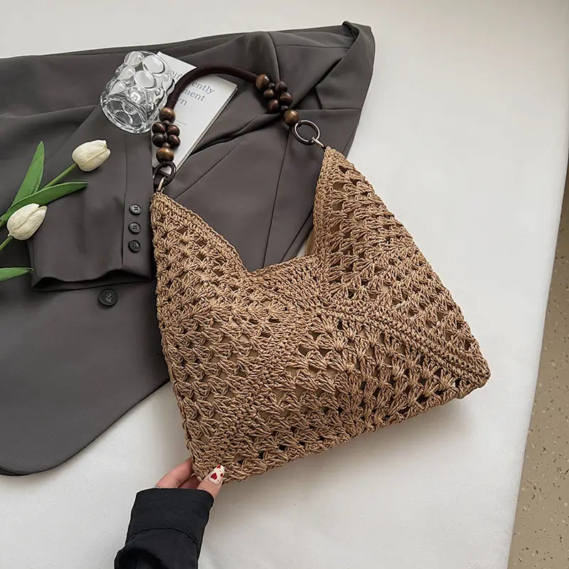 Women Straw Bag Large Capacity Summer Seaside Commuter - Image 2