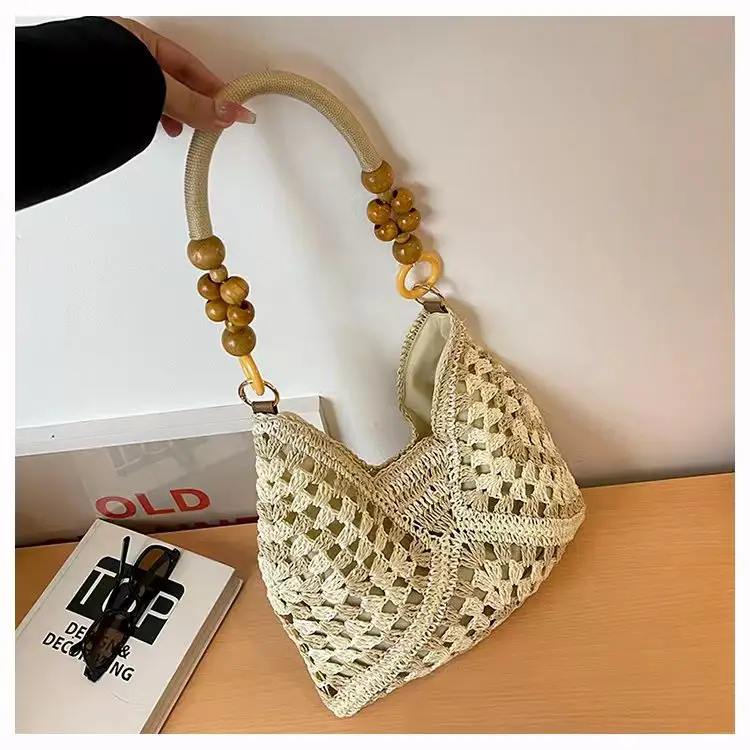 Women Straw Bag Large Capacity Summer Seaside Commuter - Image 3