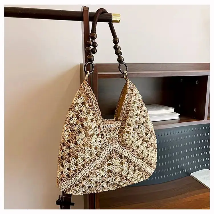 Women Straw Bag Large Capacity Summer Seaside Commuter - Image 5