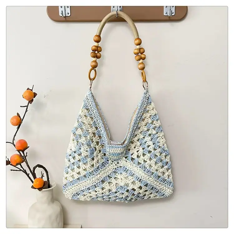 Women Straw Bag Large Capacity Summer Seaside Commuter - Image 6