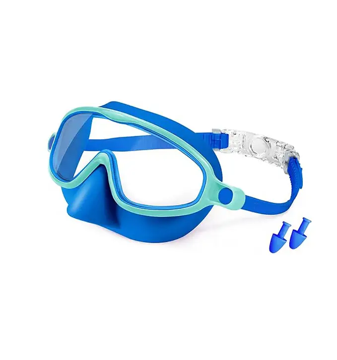Amazon's Popular Swimming Goggles with Nose Mask, Wide Field of View Diving Mask, Anti-Fog Uv Children's Swimming Goggles