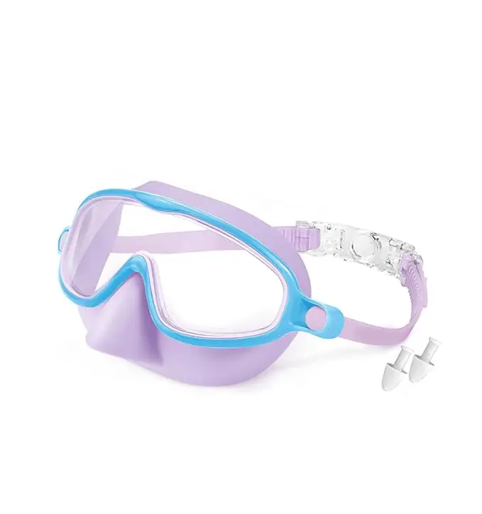Amazon's Popular Swimming Goggles with Nose Mask, Wide Field of View Diving Mask, Anti-Fog Uv Children's Swimming Goggles