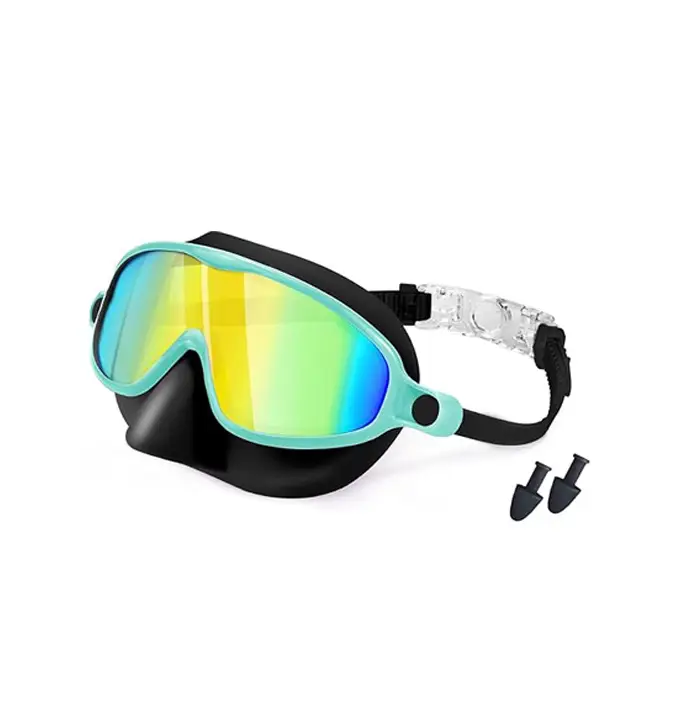 Amazon's Popular Swimming Goggles with Nose Mask, Wide Field of View Diving Mask, Anti-Fog Uv Children's Swimming Goggles