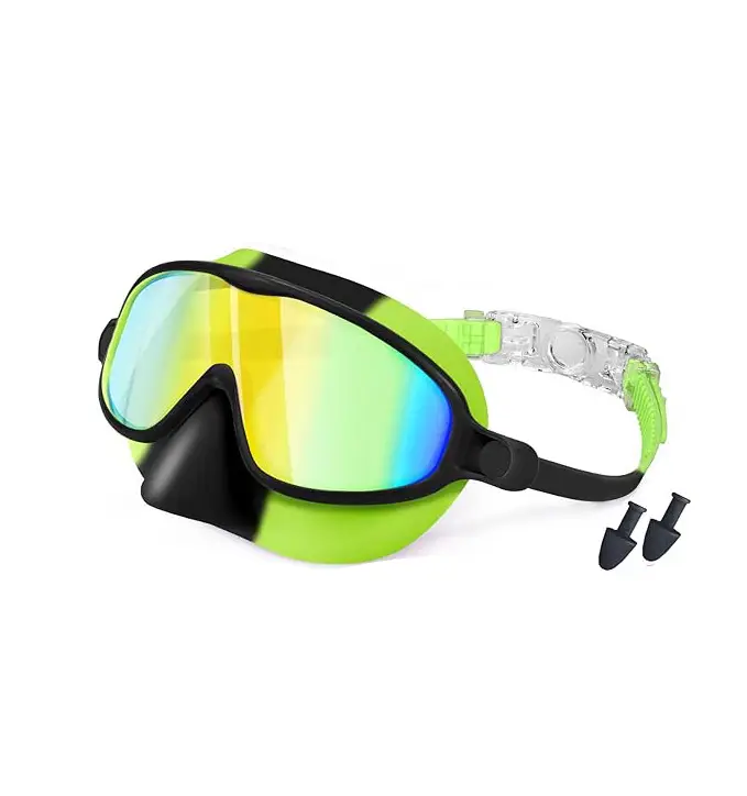 Amazon's Popular Swimming Goggles with Nose Mask, Wide Field of View Diving Mask, Anti-Fog Uv Children's Swimming Goggles