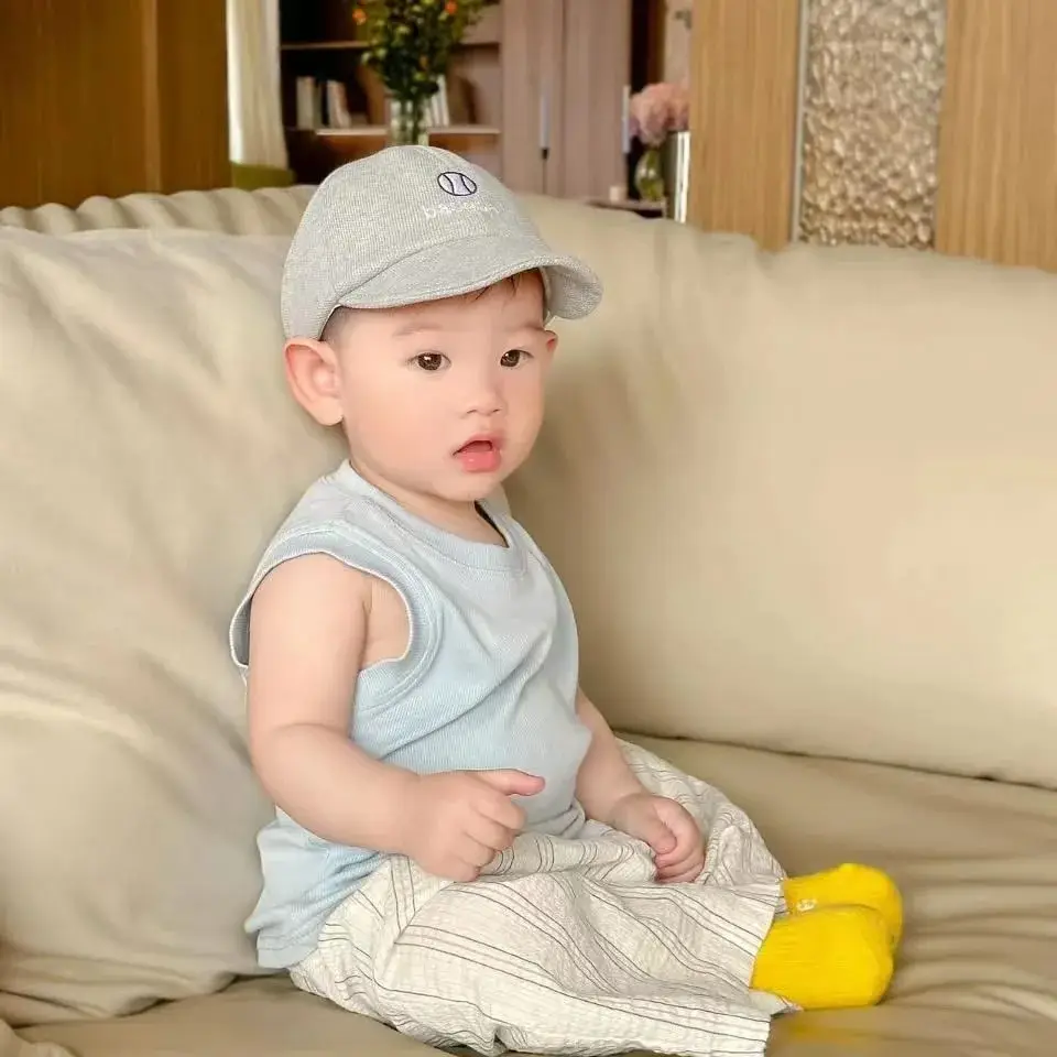 Boys Anti-Mosquito Pants Baby Sleeveless T-Shirt Suit 25 New - Image 5
