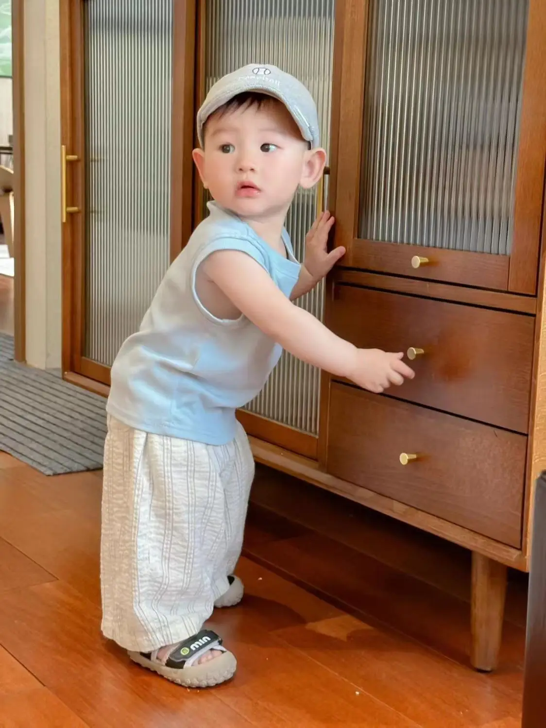 Boys Anti-Mosquito Pants Baby Sleeveless T-Shirt Suit 25 New — feature 3