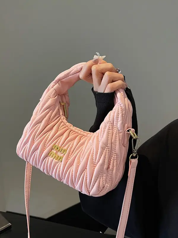 Korean Style Pleated Cloud Handbag for Women