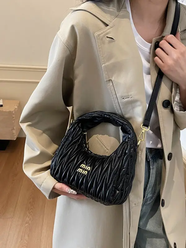 Korean Style Pleated Cloud Handbag for Women