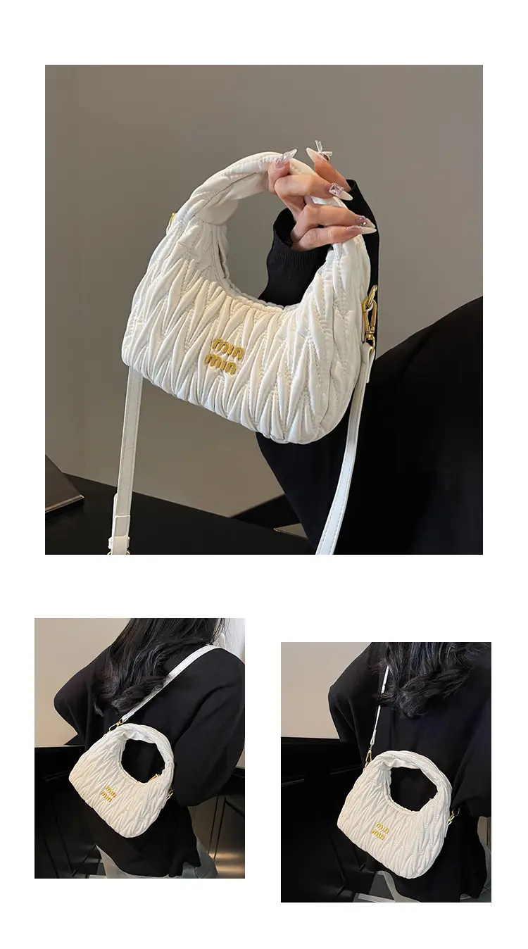Korean Style Pleated Cloud Handbag for Women — feature 13