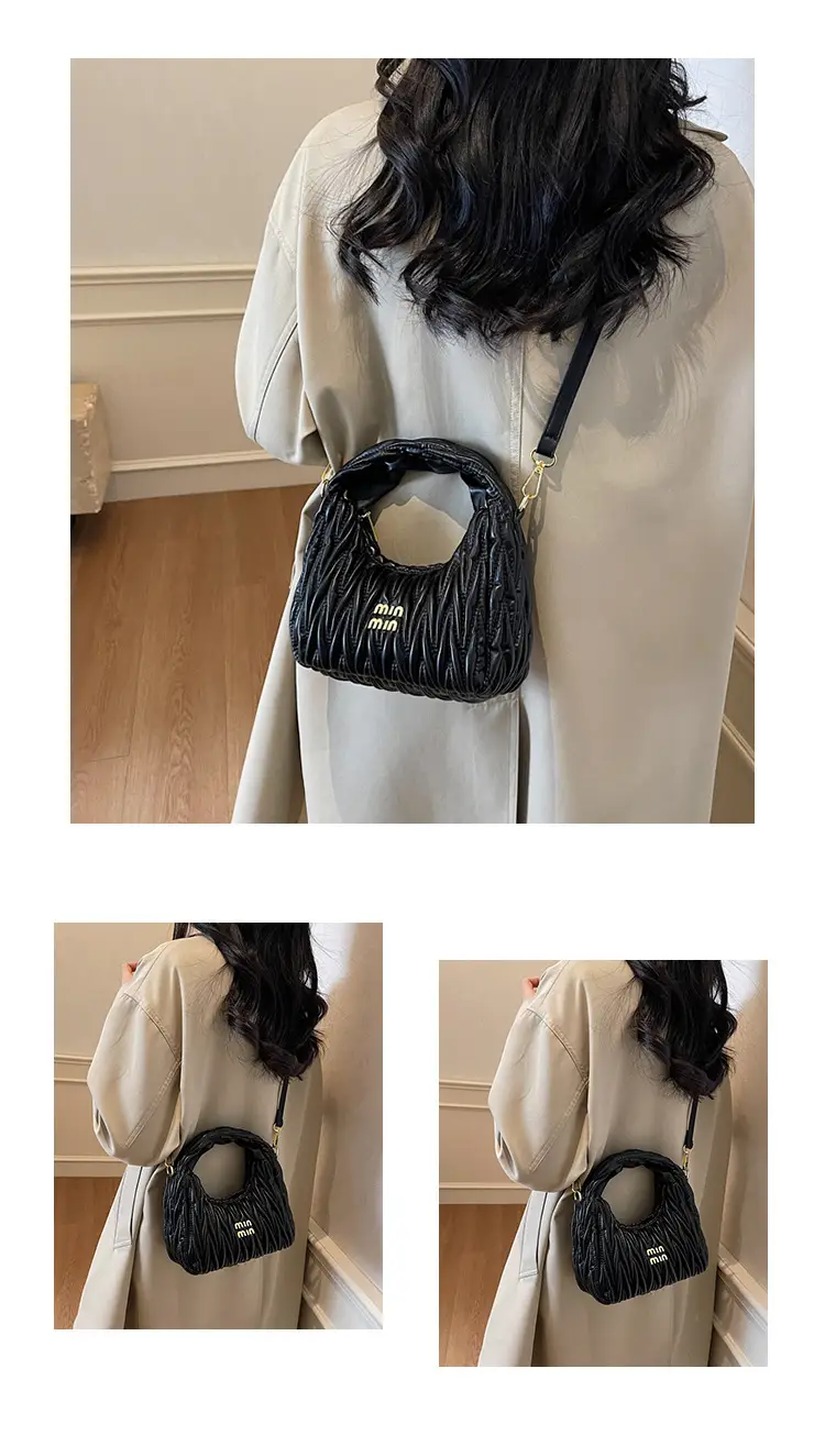 Korean Style Pleated Cloud Handbag for Women — feature 14