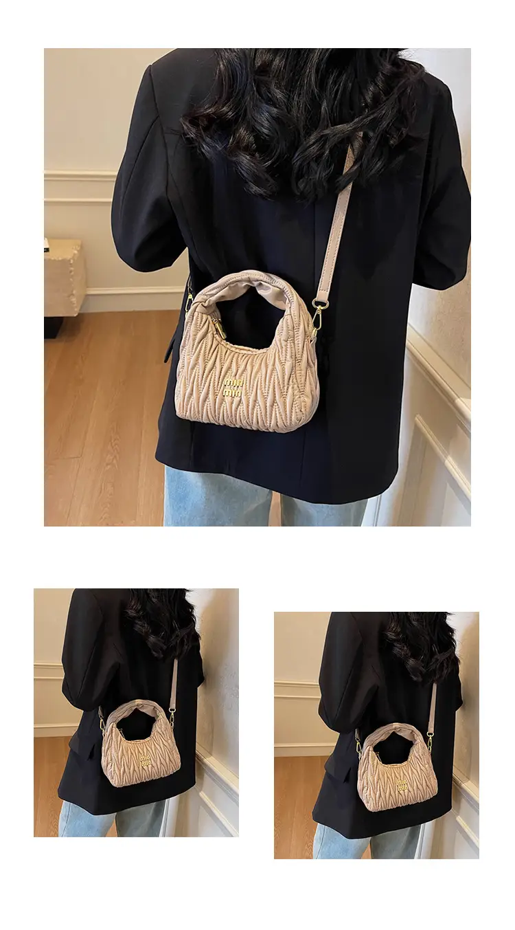 Korean Style Pleated Cloud Handbag for Women — feature 16