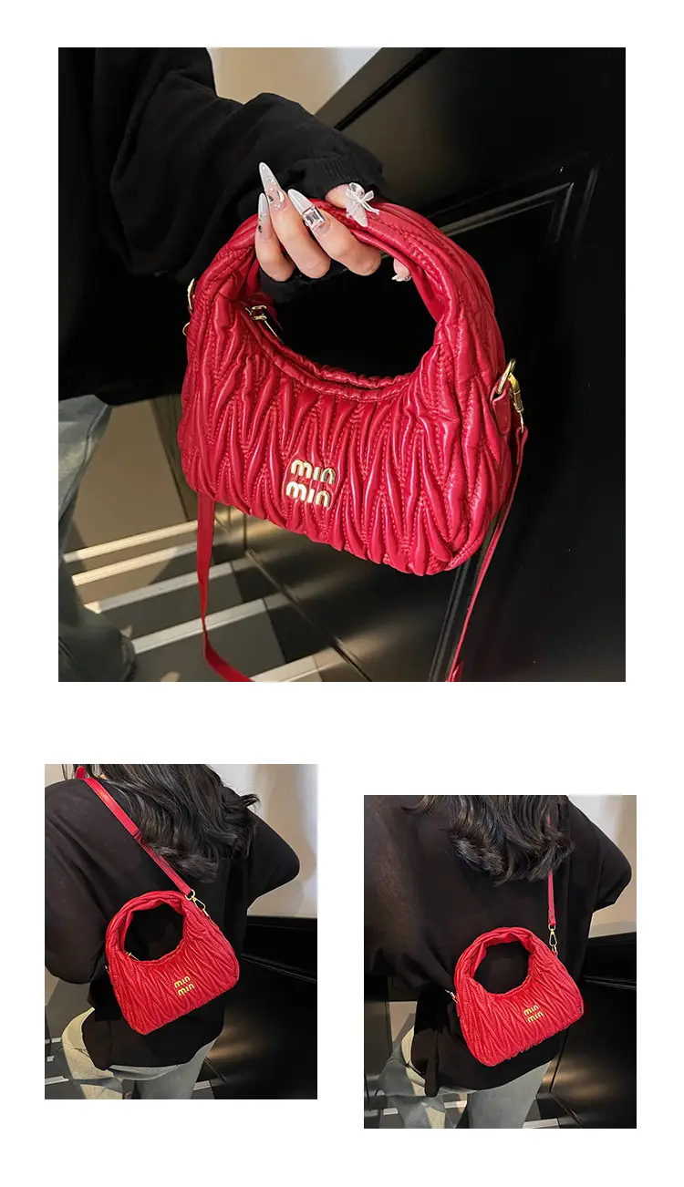 Korean Style Pleated Cloud Handbag for Women — feature 18