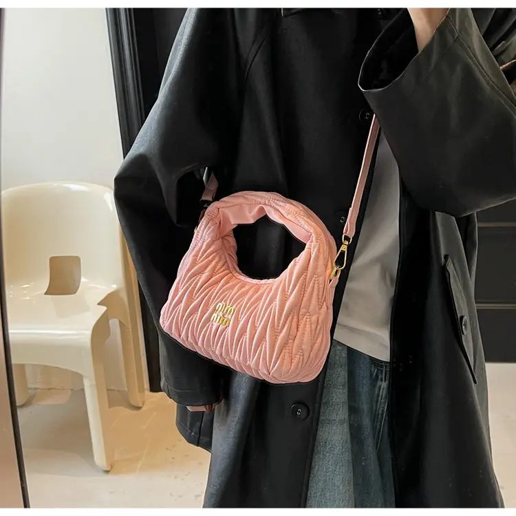 Korean Style Pleated Cloud Handbag for Women — feature 42