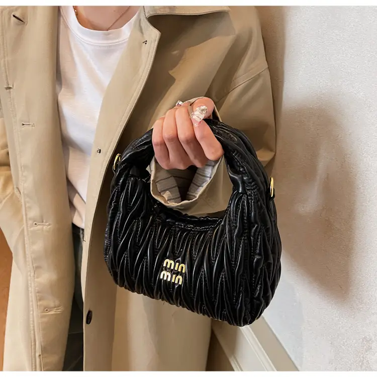 Korean Style Pleated Cloud Handbag for Women — feature 47