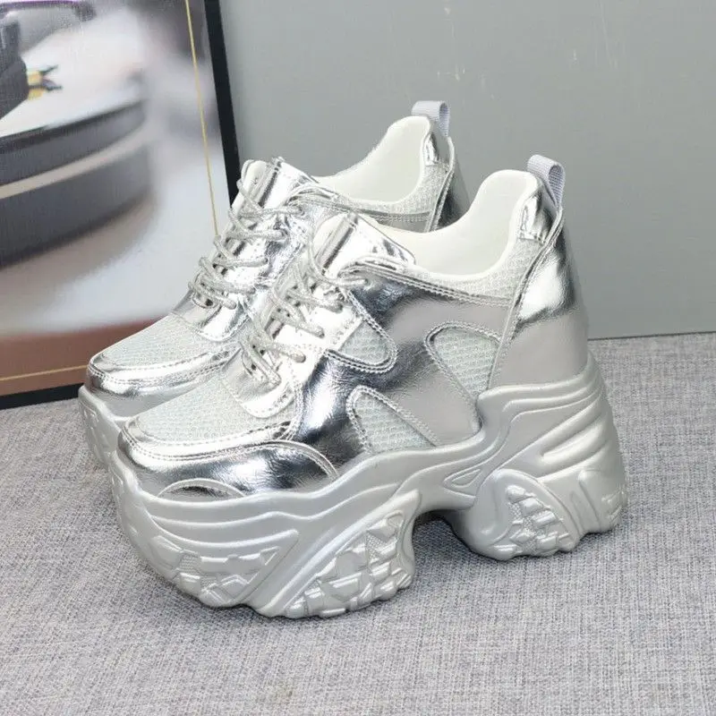 Black Thick Platform Sneakers for Women 2025 - Image 2