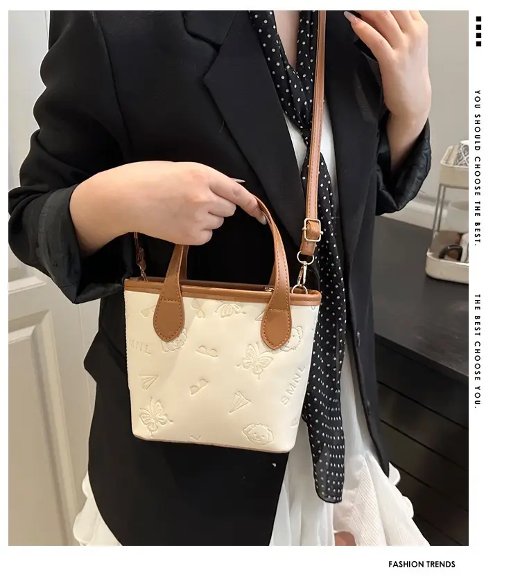 Pink Satchel Shoulder Bag with Cute Pom Pom Decor — feature 1