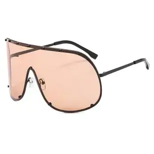 One-Piece Sunglasses with Clear Lenses Black โ feature 1
