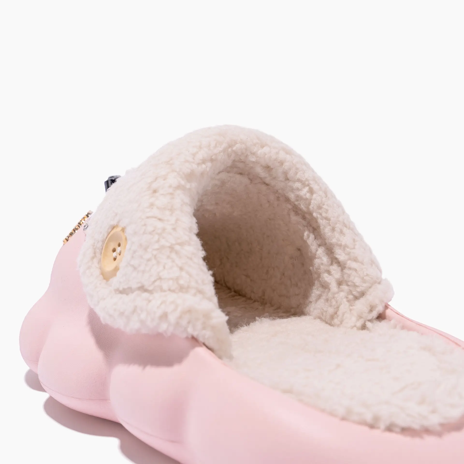 Pink Bow Slippers for Women Warm Plush Cotton Autumn Winter — feature 10
