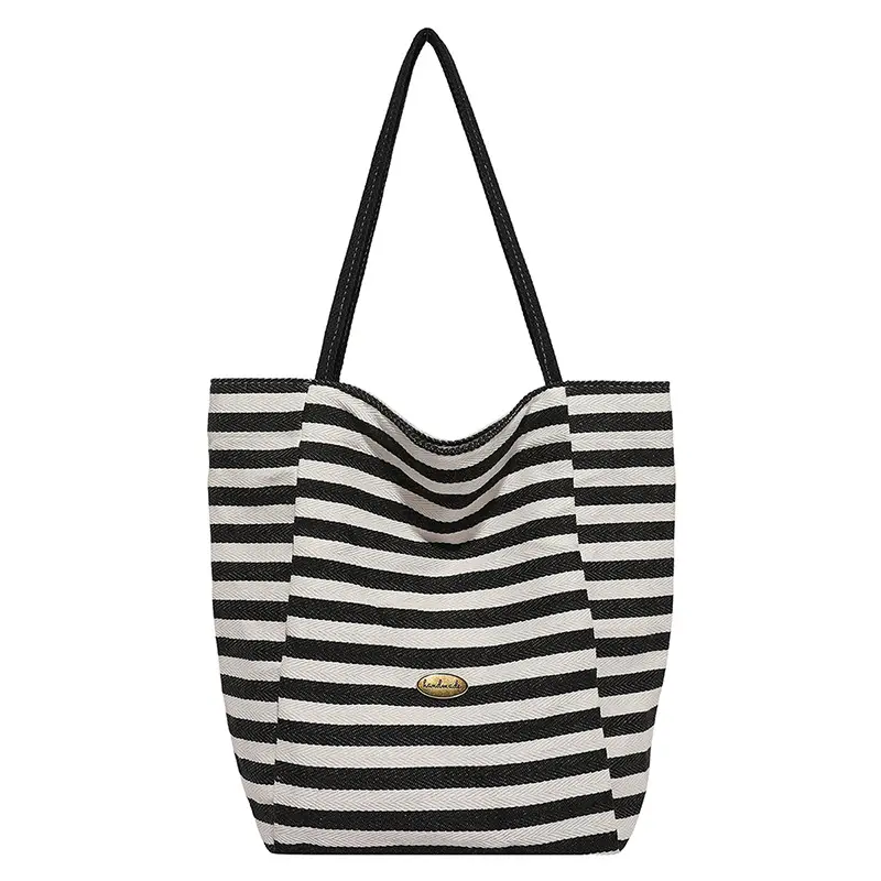 Green Striped Shoulder Bag Women 2023 Summer - Image 5